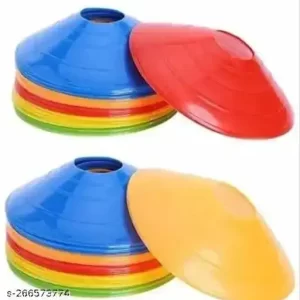 10 Pack Disc Cones Set for Agility Training, Football, Kids, Sports - 3 Colors