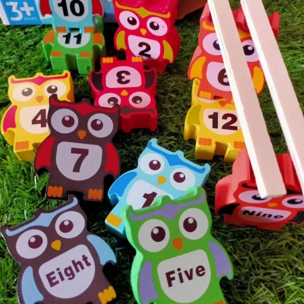 Owl Stacking Blocks Toy - Fine Motor Coordination Activity - Image 4