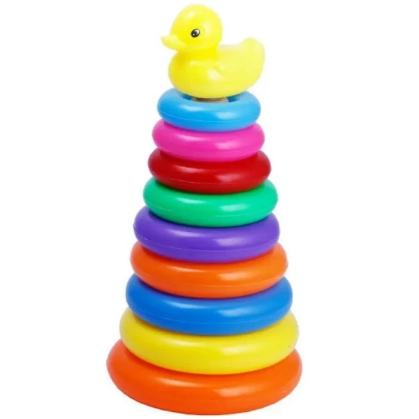 Rainbow Stacking Ring Tower - Image 2