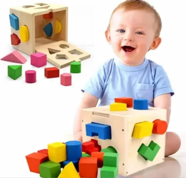 Wooden Shape Shorting Box