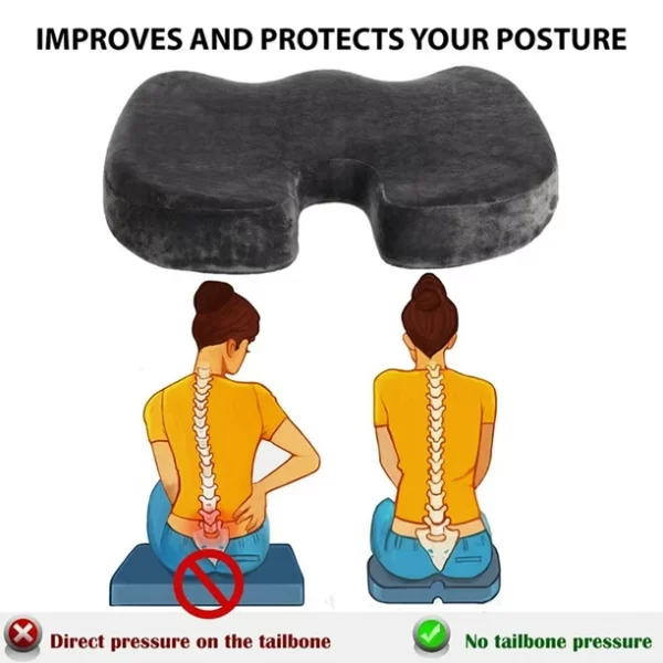 Coccyx Cushion - Coccydynia Cushion for Back & Tailbone Pain Relief - Image 4