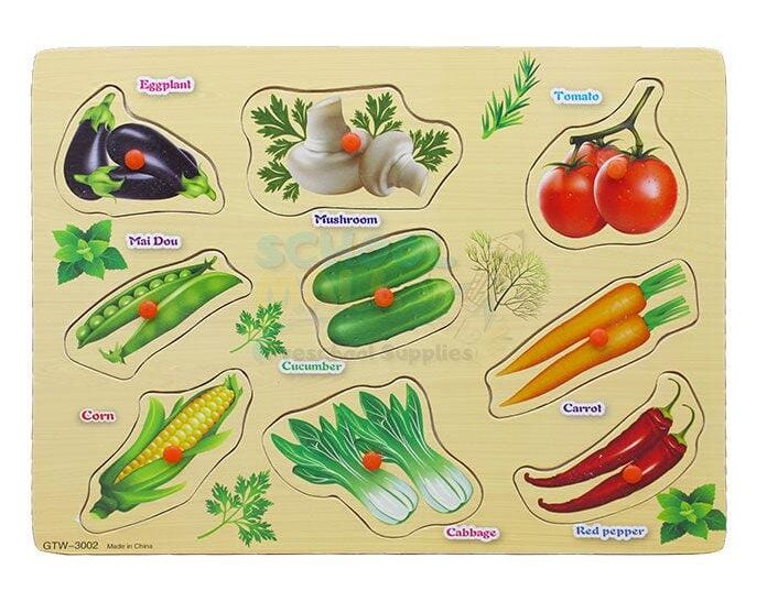 Vegetables Peg Puzzle Board