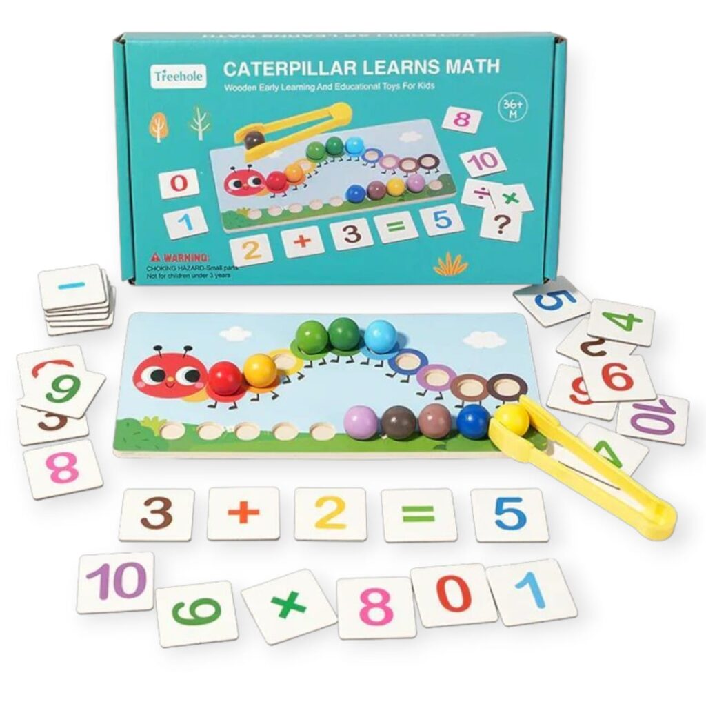 Wooden Caterpillar Learn Math