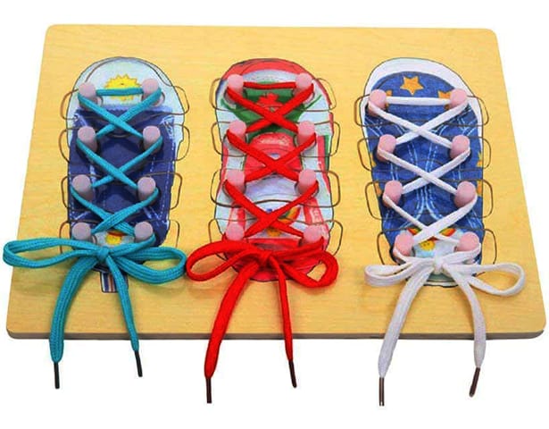 Wooden Shoe Lacing Board